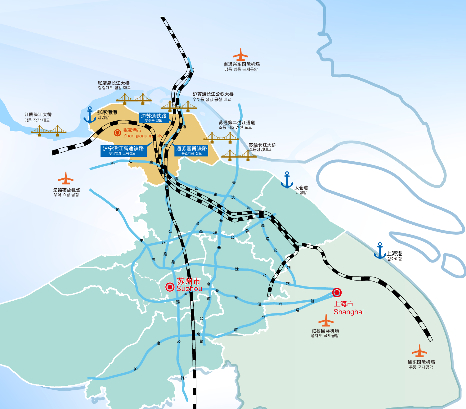 张家港区位图